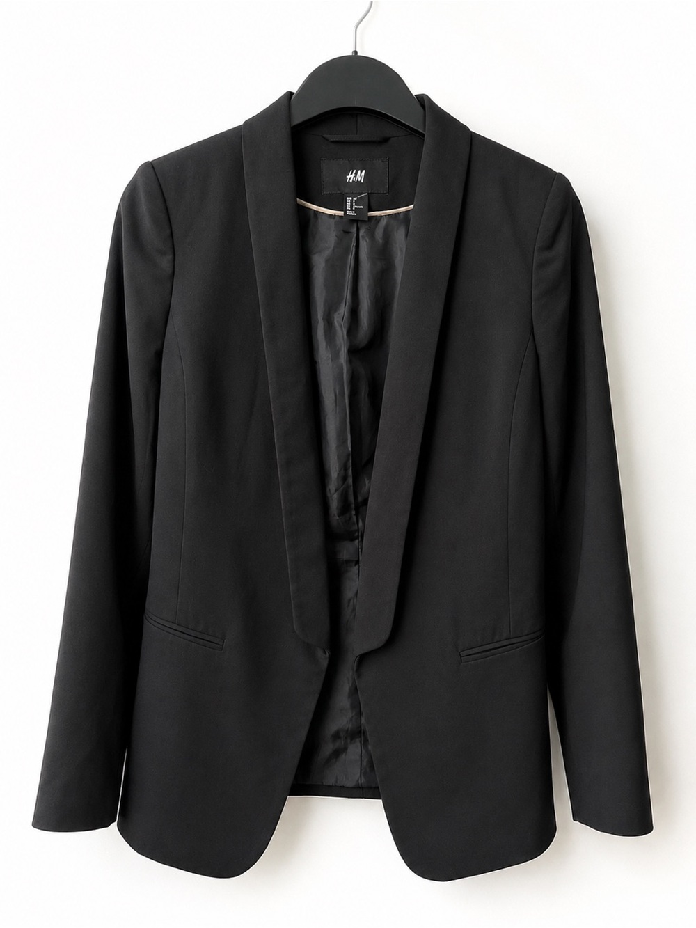 H&M Black Shawl Collar Women's Blazer